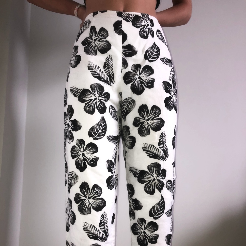 Hawaiian flower pants!